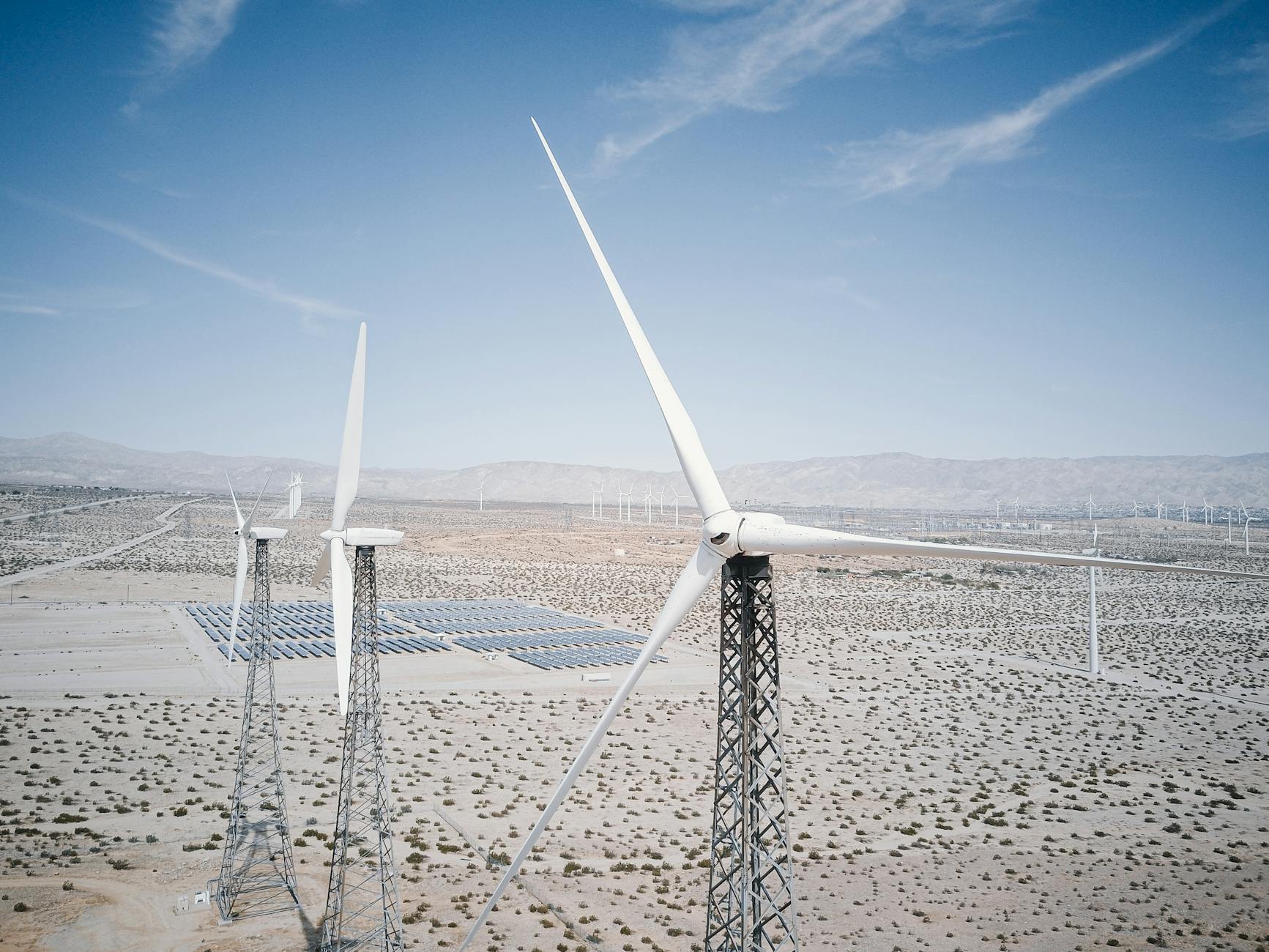 wind turbines during daytime